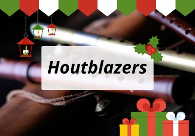 Kerst houtblazers