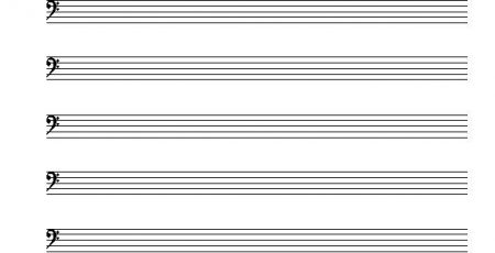 blanco muziekpapier – bas blanco muziekpapier - bas